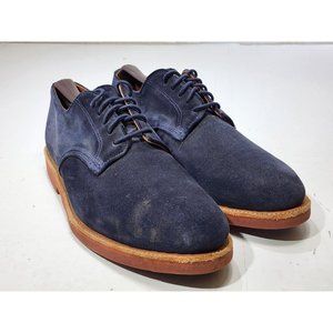 Walk Over Mens Lace Up Leather Suede Oxford Dress Shoes Blue Size 8 USA Made